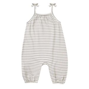 QUINCY MAE smocked periwinkle stripe jumpsuit romper size 18-24 month